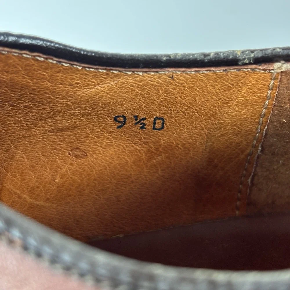 Vtg Banana Republic Italy Brown wingtip oxfords  lace-up Chunky‎ Sole9.5 D Y2K